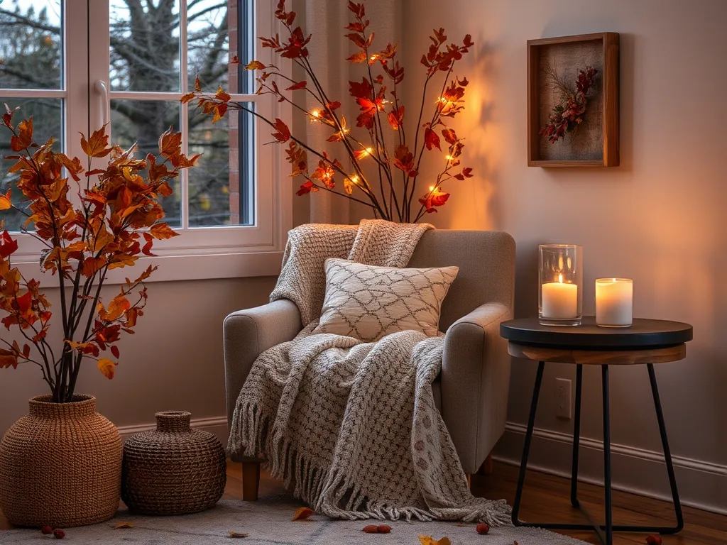 Warm candlelight and evening atmosphere