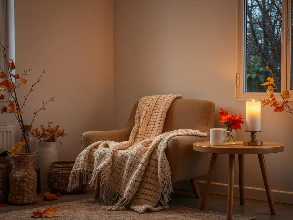 Amber twilight candle for evening rituals